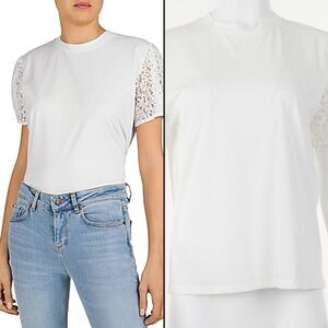 The Kooples Lace-Sleeve T-Shirt  